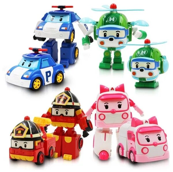 Поли игрушки фото Трансформеры Робокар Поли ( Robocar Poli ) 4 героя - купить с доставкой по выгод