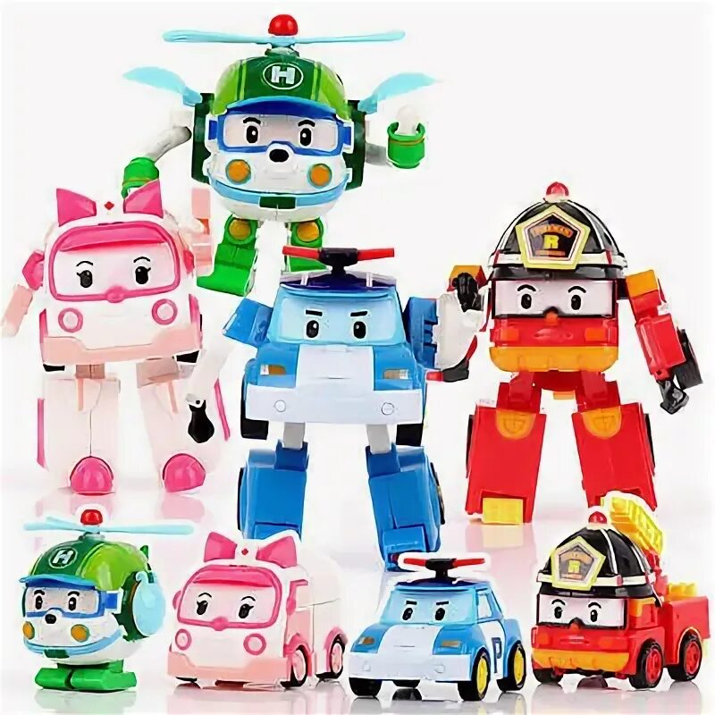 Поли робокар фото ROBOCAR Poli-Cartoon Action Figuren Spielzeug Transformers Roboter Auto 4'Modell