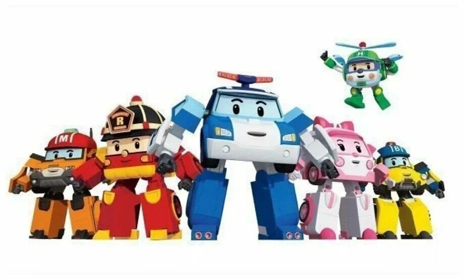 Поли робокар герои фото Трансформер Robocar Poli, желтый - купить по выгодной цене на Яндекс.Маркете