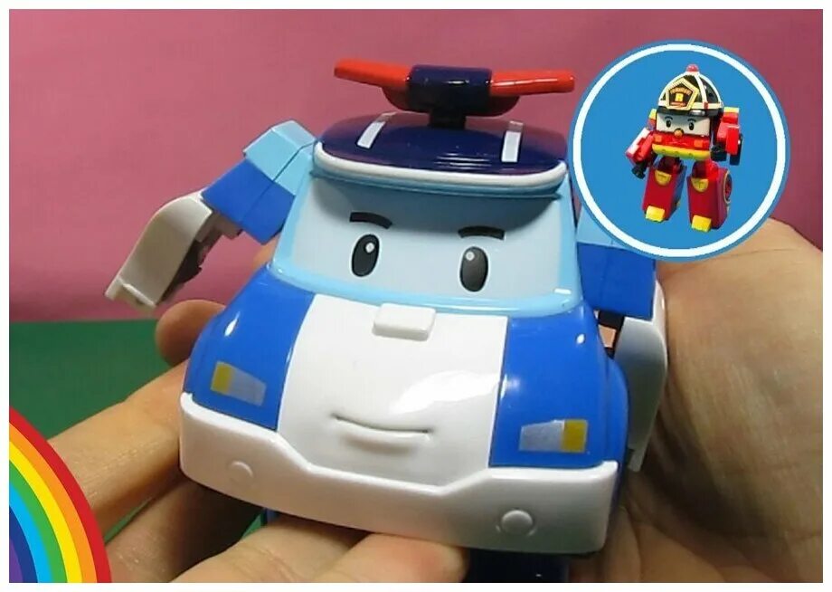 Поли робокар игрушки фото Машинка Robocar Poli Silverlit Поли трансформер, полицейская машина, 10 см (8317