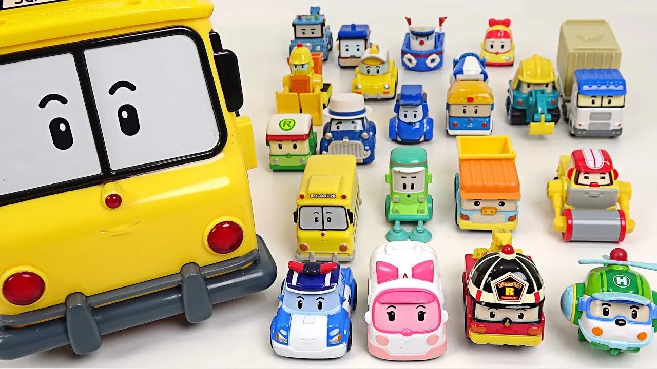 Поли робокар игрушки фото Robocar poli diecast mini car toys school bi carrier - PinkyPopTOY - YouTube