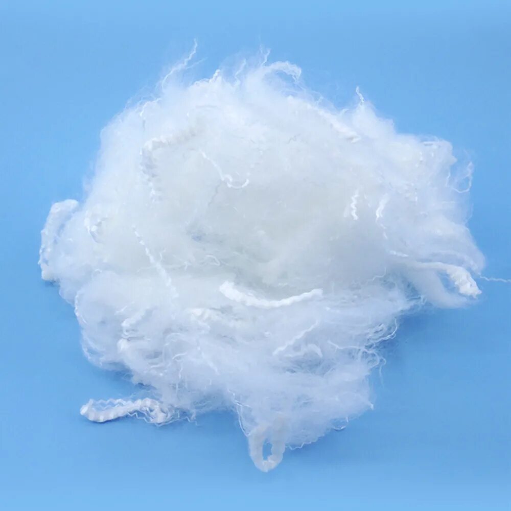 Полиэфирное волокно одежда фото Raw White Polyester Staple Fiber 1.2dx38mm Solid Psf For Spinning - Buy Raw Whit