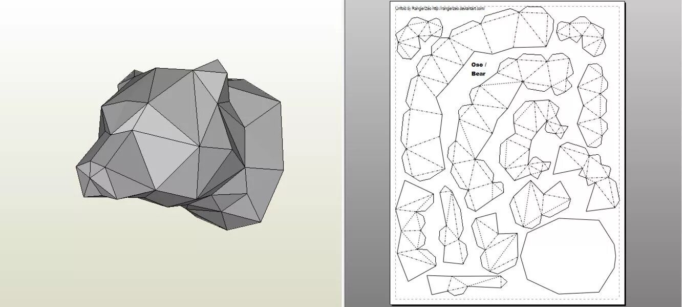Полигональные фигуры выкройки скачать 3d papierkunst, Basteln mit papier, Deko basteln