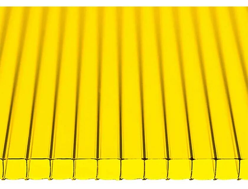 Поликарбонат желтый фото Поликарбонат сотовый желтый 4х1050х2000 мм - купить в ОМА