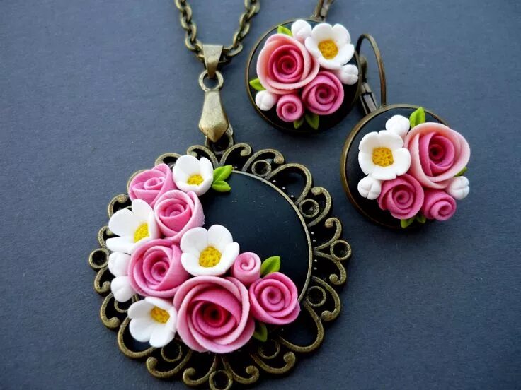 Полимерная глина фото работ martisoare Polymer clay flower jewelry, Polymer clay embroidery, Polymer clay cr