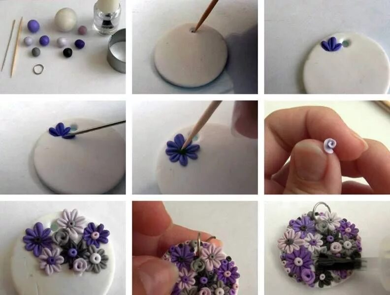 Полимерная глина свои в домашних условиях Craft made with Polymer clay Polymer clay embroidery, Polymer clay flowers, Poly