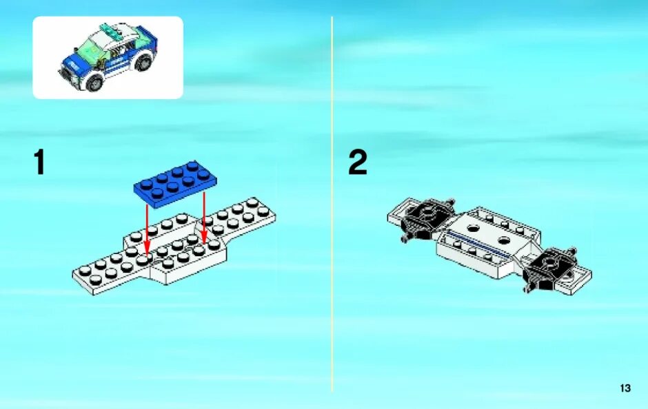 Полицейская машина инструкция по сборке Инстуркция Co-Pack City Police dans la forèt шаг 13