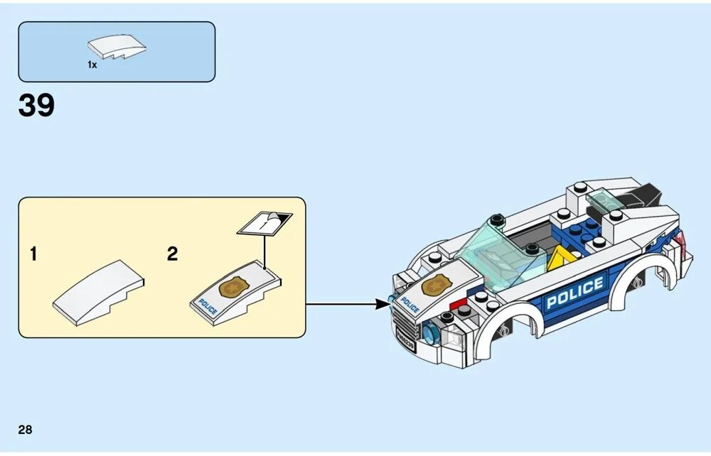 Полицейская машина инструкция по сборке Voir l'instruction LEGO ® 60239 Police Patrol Car - Instructions et catalogues L