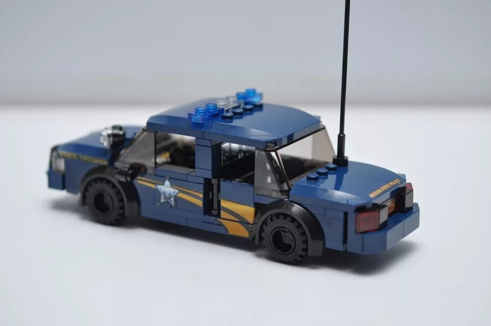 Полицейская машина самоделка LEGO City Police Car Cop Oregon Navy Blue SWAT Speed Champions Custom #Lego Lego