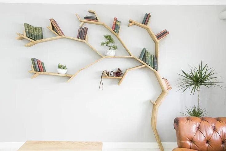 Полка дерево на стену фото Pin on Tree bookshelf Tree bookshelf, Bookshelf design, Floating shelves diy