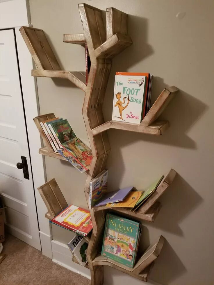 Полка для книг дерево фото Tree Bookshelf, Rustic Bookshelf, Rustic Tree Shelf, Tree Shelf, Knotty Pine Boo