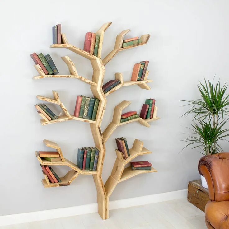 Полка для книг дерево фото Solid Oak, Tree Shelf, Tree Bookcase, Rustic Shelf, Bookshelf, Oak Shelf, Nurser