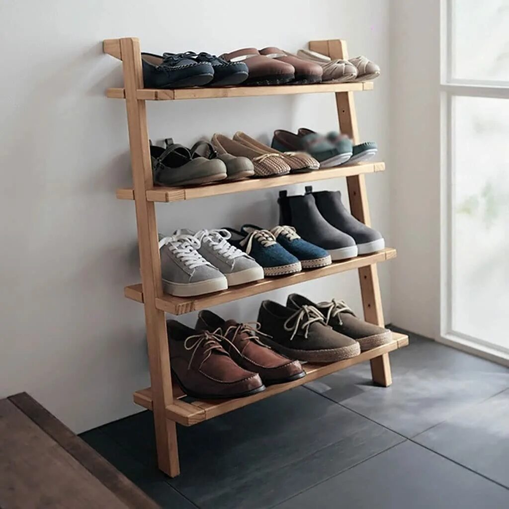 Полка для обуви в стиле лофт Economically Premi Simple Shoe Rack at The Door, Multi-Layer Storage Shelf, Home