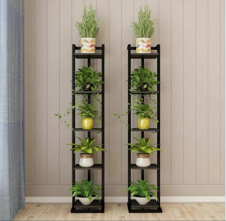 Полка для цветов в стиле лофт Online Shop 2pcs Flower Storage Rack Holder Garden Rack Stand Plant Shelves Beau