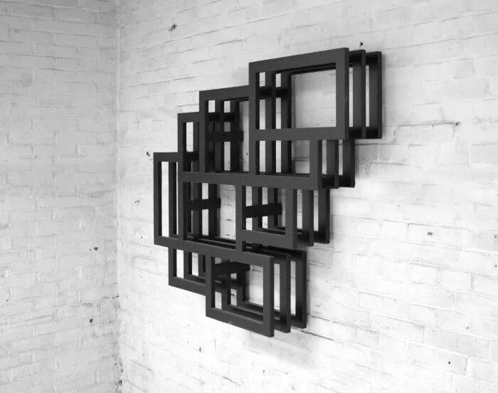 Полка настенная в стиле лофт купить Frames wall, gerard de hoop ontwerpen homify Muur met lijstjes, Wandrek, Woonide