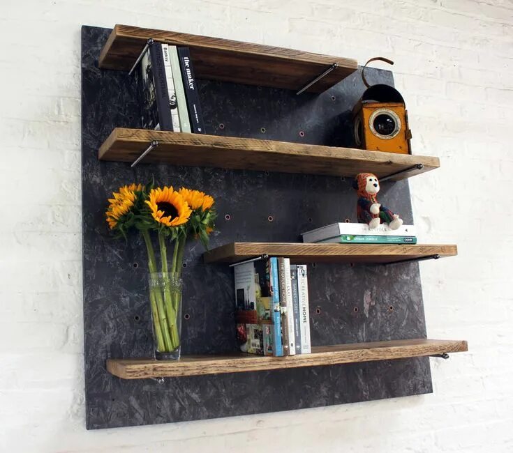 Полка настенная в стиле лофт купить Wall Shelves Полки, Гардеробные, Мебель ручной работы