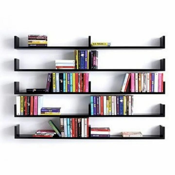 Полка под книги фото Wall Bookshelves Design Ideas 26 - Freshouz Home & Architecture Decor Decoración