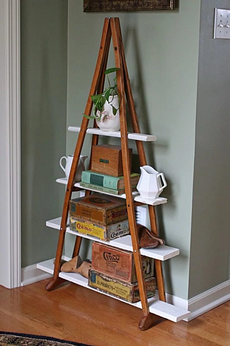 Полка самоделка Astonishing DIY Vintage Crutches Shelf in 7 Steps - The Owner-Builder Network Di