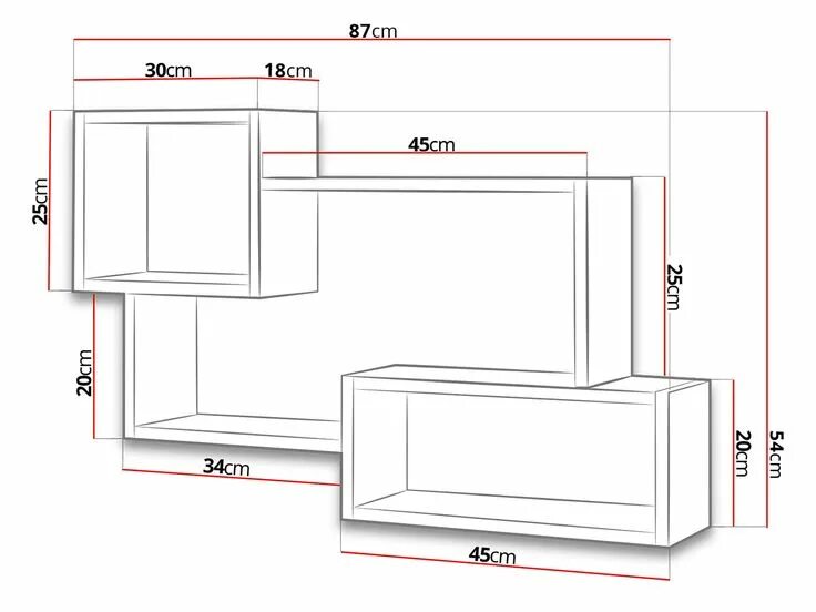 Полка своими руками схема Nástenná polica Cygni 005 - Mirjan24.sk Home decor shelves, Diy furniture bluepr