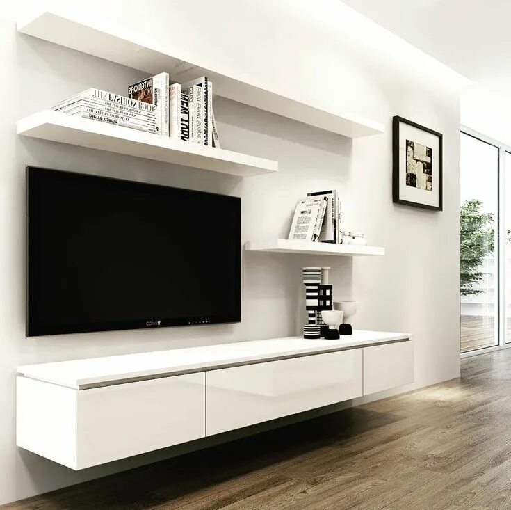 Полка в гостиную в современном стиле фото Sunday minimalist living with our BRANDO entertainment sets! #sundaystyle #ho. I