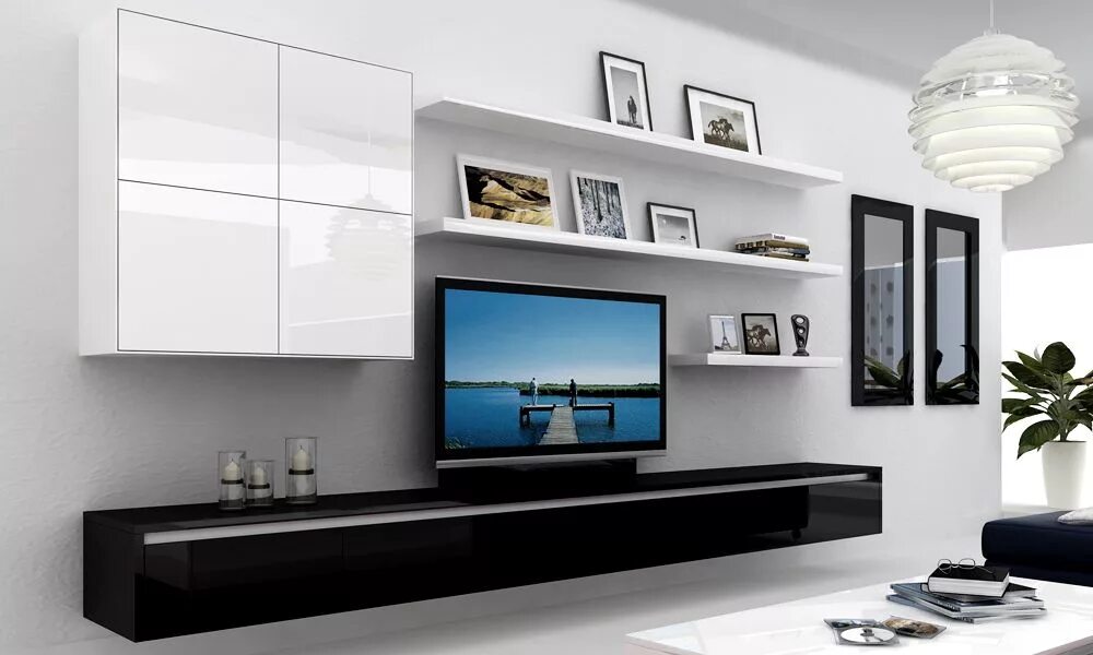 Полка в гостиную в современном стиле фото entertainment unit Living room entertainment, Custom wall unit, Floating wall un