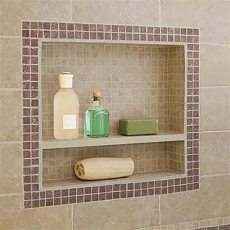 Полка в ванну из плитки фото Bathrooms Archives Shower niche, Tile shower niche, Shower tile