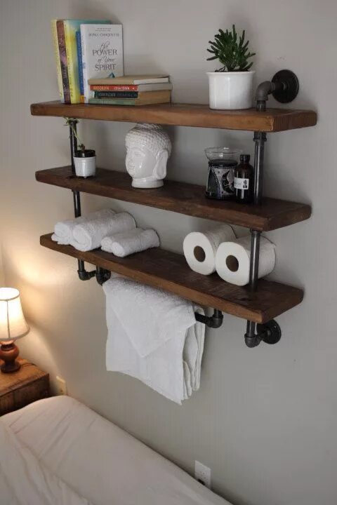 Полка в ванну в стиле лофт Industrial pipe shelf, Bathroom shelves, Kitchen shelves, Shelving unit, Entrywa