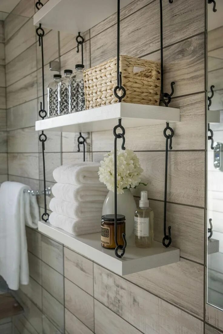 Полка в ванную в стиле лофт 15 Most Charming Bathroom Storage Ideas You Need To See - Freshouz Home & Archit