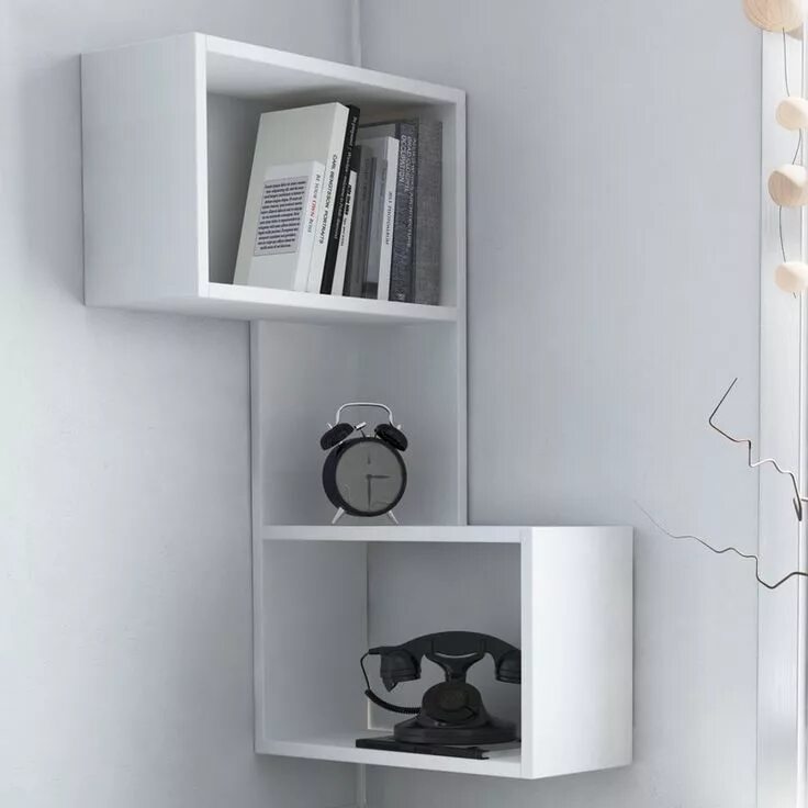 Полка закрытая новые какие фото Arev 3 Piece Corner Shelf Wall shelves, Wall mounted shelves, Floating wall shel