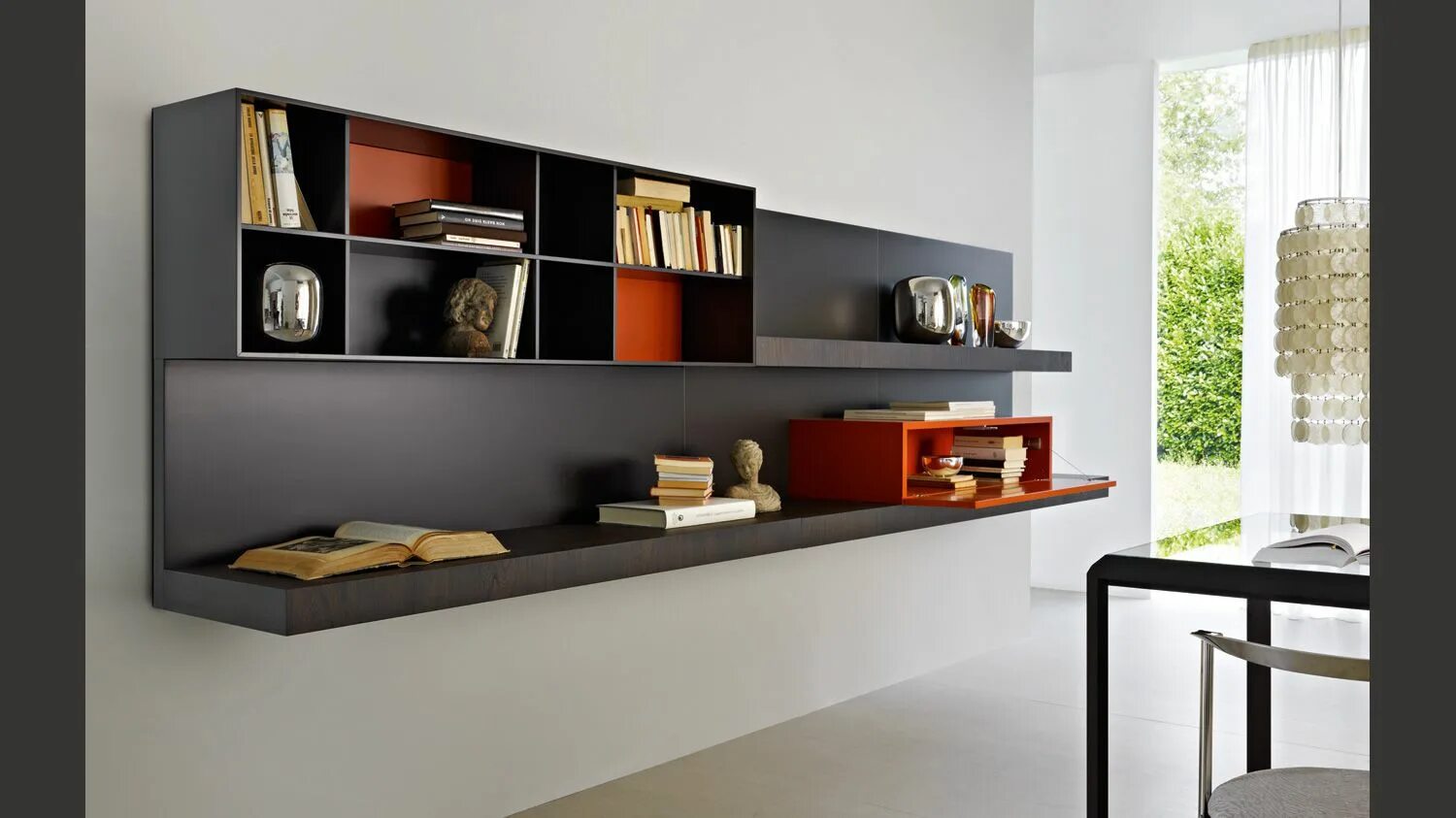 Полки дизайн интерьер Molteni&C Wall bookshelves, Shelves, Bookcase