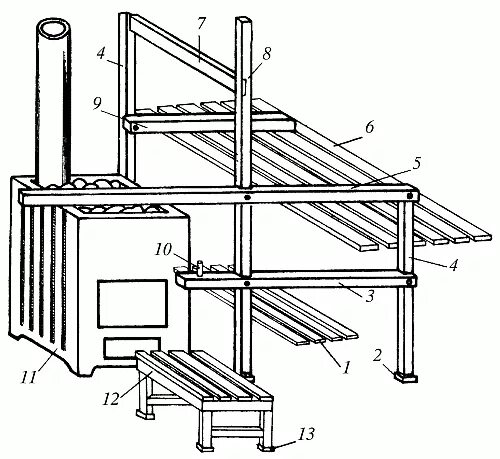 Полки для бани схема чертеж Читать онлайн книгу Строим баню - Елена Доброва бесплатно. 16-я страница текста 