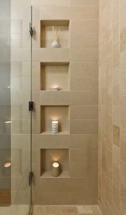 Полки из плитки фото bathroom niche Bathroom niche, Shower niche, Trendy bathroom