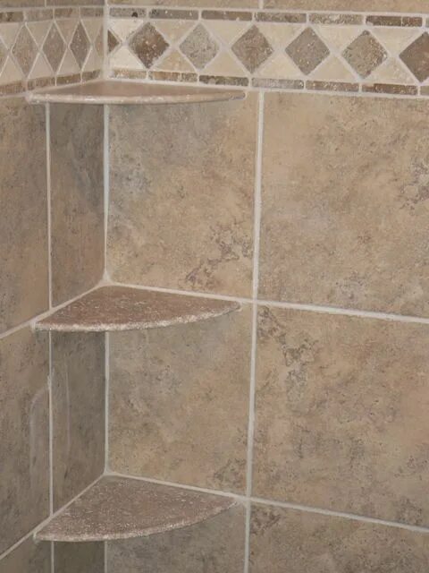 Полки из плитки фото corner shelves showers Tile shower shelf, Shower corner shelf, Shower shelves
