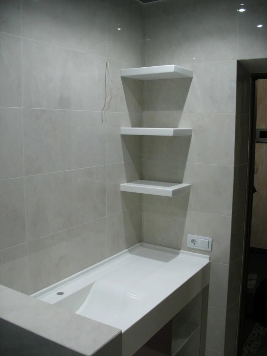 Полки из плитки фото Купить полки из искусственного камня в Москве Stolkit