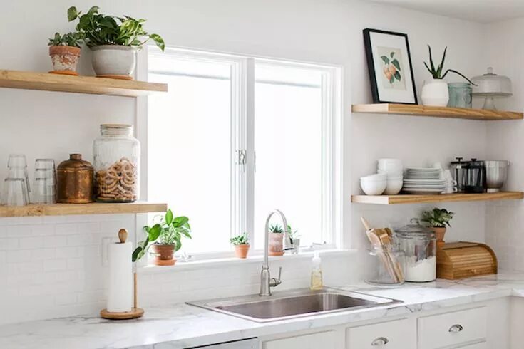 Полки на кухню фото 50 Small Kitchen Remodel and Shelves Storage Organization Ideas #ideas #kitchen 