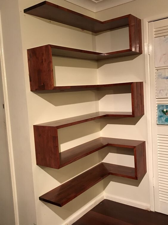 Полки на стену своими руками фото 24) Одноклассники Corner shelf design, Wall shelves design, Shelf design