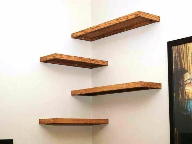 Полки на стену своими руками фото DIY Floating Shelves Ideas #shelf #shelvesinbedroom Diy hanging shelves, Bookshe