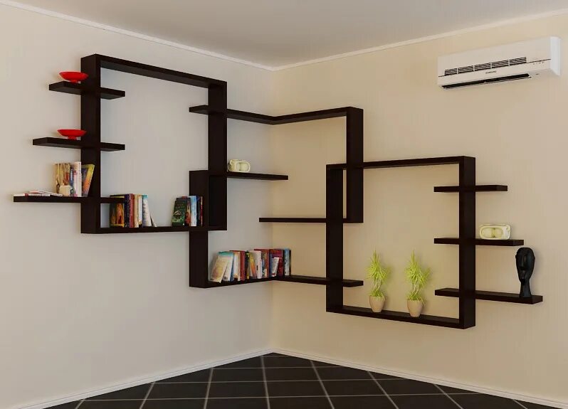 4 Piece Floating Shelf Interieur, Wandplank, Roomdivider