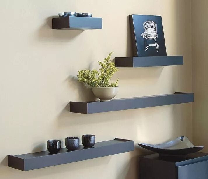 Полки на стену в интерьере 最 高 に 美 し い デ コ レ-シ ョ ン ア イ デ ア Ikea wall shelves, Floating shelves diy, Black w