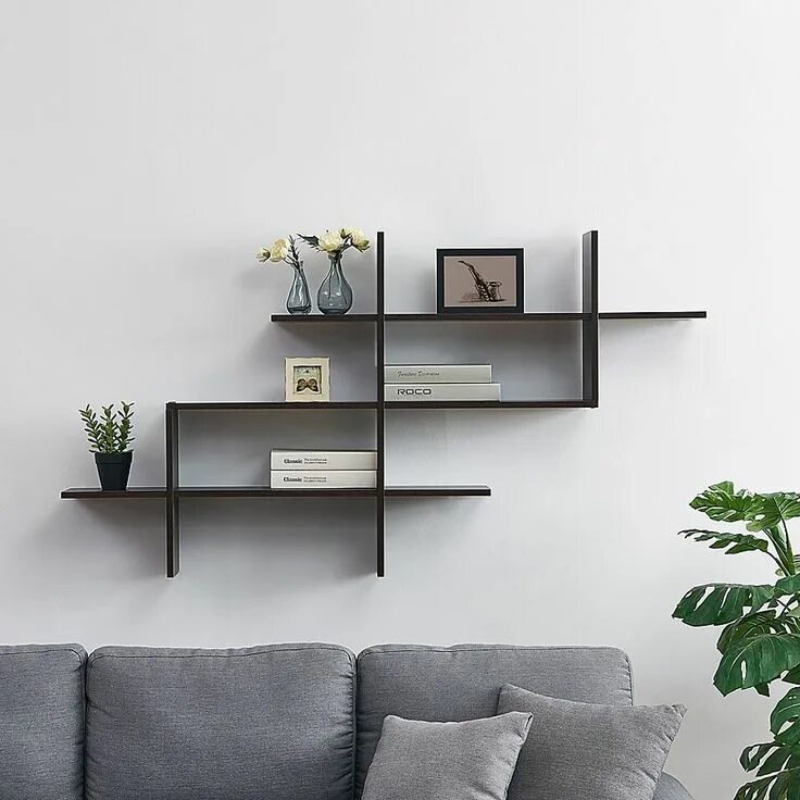 Полки на стену в интерьере фото Danya B.™ 3-Tier Floating Ladder Accent Shelf Bed Bath & Beyond Wall shelves liv