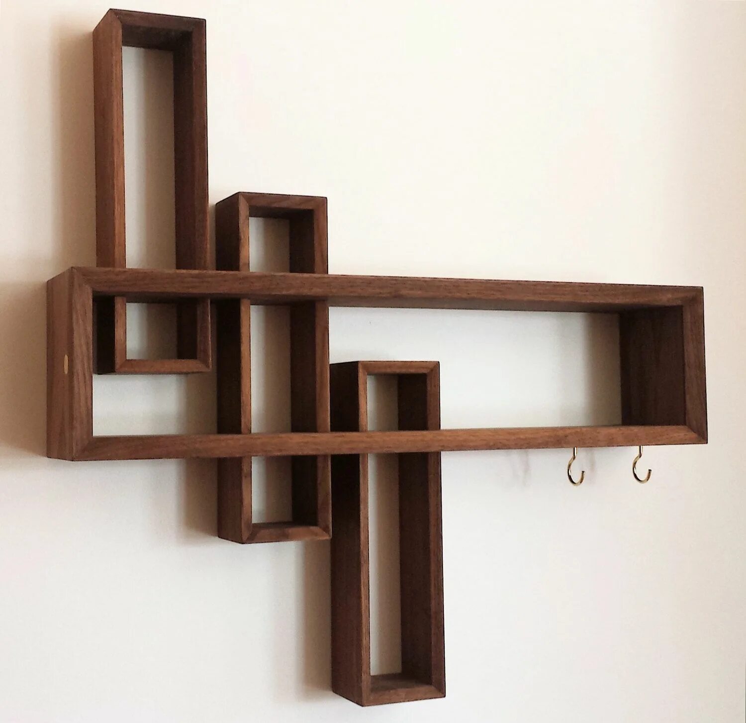 Полки на стену в прихожую фото Entryway Organizer // Midcentury Modern // by brassandbark on Etsy, $325.00 Wall