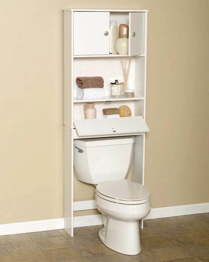 Полки над унитазом в туалете фото Storage Cabinet White Over the Toilet Bathroom Spacesaver Shelf Organizer New Ba