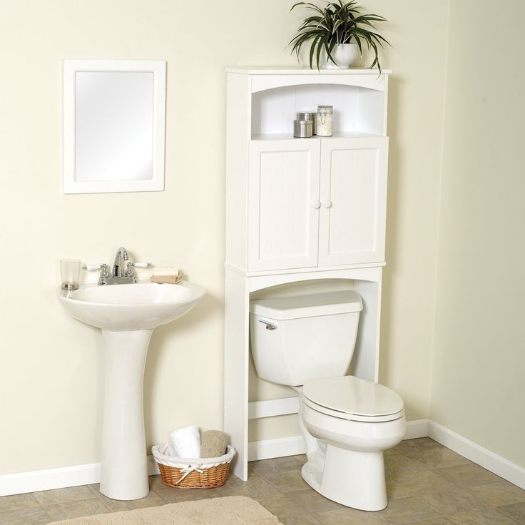 Полки над унитазом в туалете фото amazing-white-bathroom-etagere-and-toliet-with-pedestal-sink-plus-bathroom-mirro