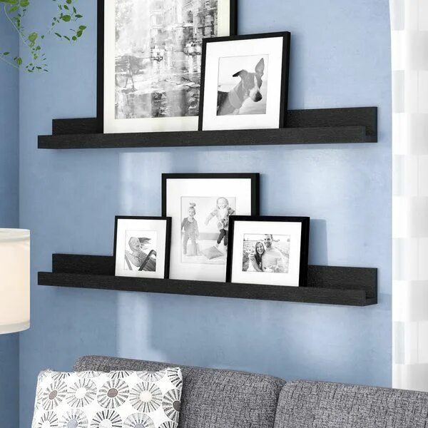 Полки под фото на стену Dulin 2 Piece Floating Shelf Floating shelves living room, Floating shelves, Woo