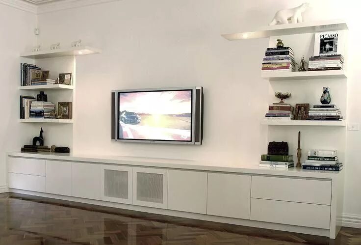 Полки под телевизор в гостиной фото entertainment center wall shelves breathtaking floating entertainment unit float