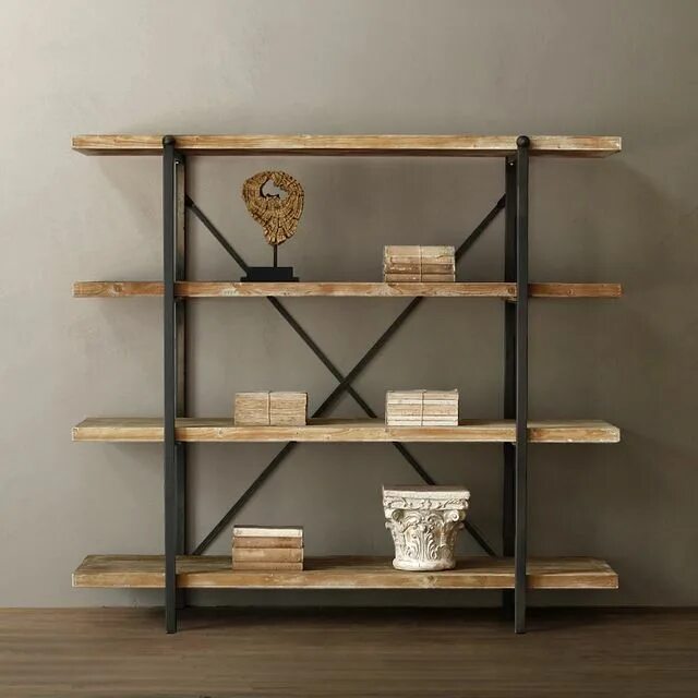 Полки стиль лофт деревянные металлические Thanksgiving / American country / mining wind / Carl Mason iron wood shelves / b