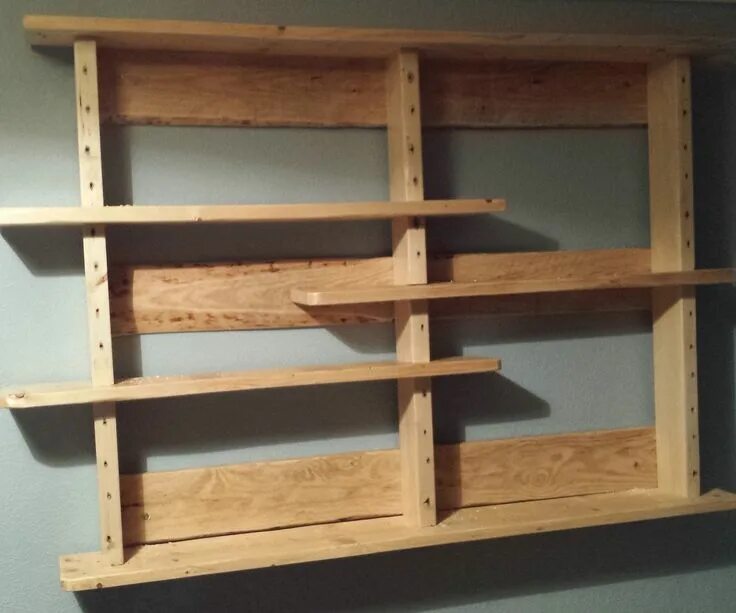 Полки своими руками варианты фото Pallet Shelves. No Big Tools Diy pallet projects, Pallet furniture, Pallet wall 