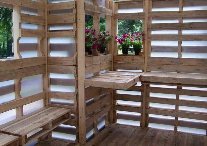 Полки в беседке своими руками pallet garden Pallet house, Pallet projects decor, Pallet projects furniture