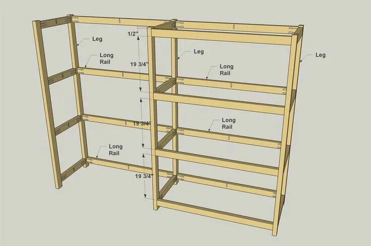 Полки в гараж своими руками чертежи Garage Storage Shelves Garage storage shelves, Diy storage shelves, Garage stora