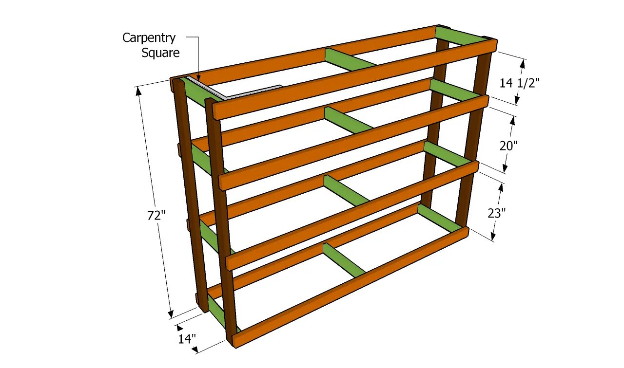 Полки в гараж своими руками чертежи Garage Shelving Plans for Efficient Storage